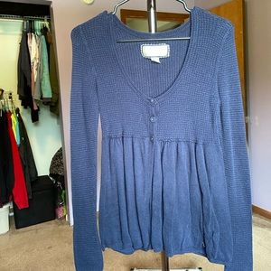 Open front baby doll sweater